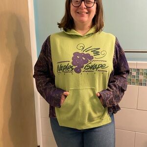 Naples Grape Festival Paisley Hoodie Rework